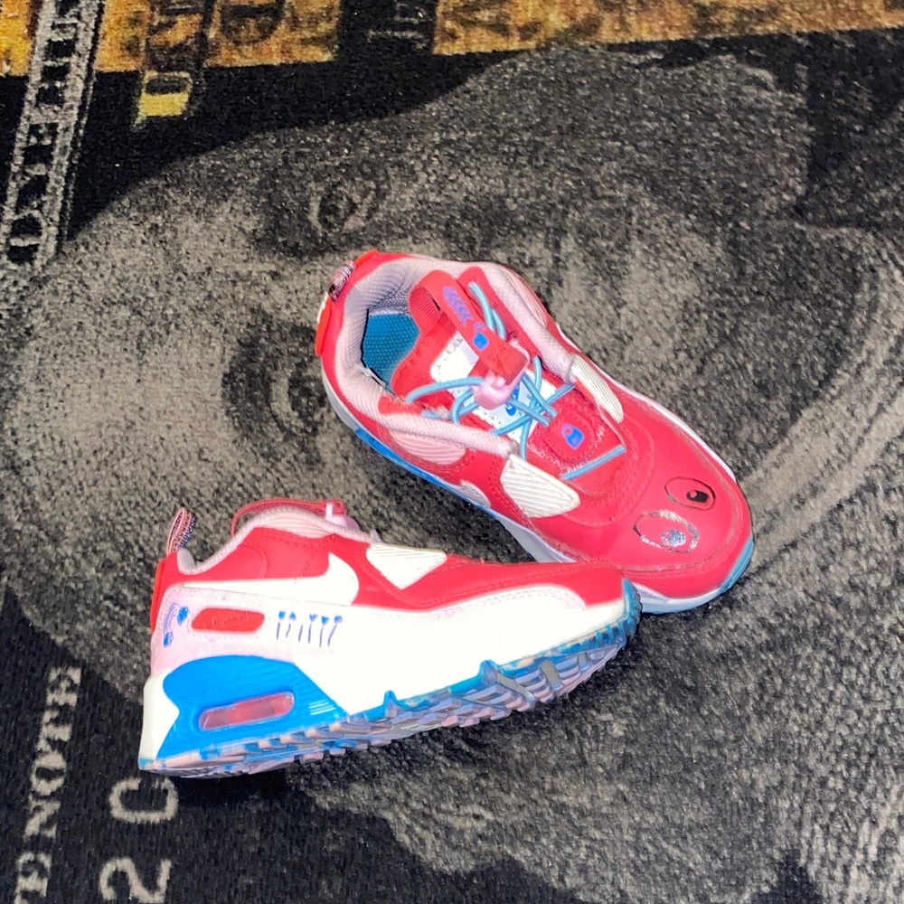 Nike Kids Red and Blue Sneakers